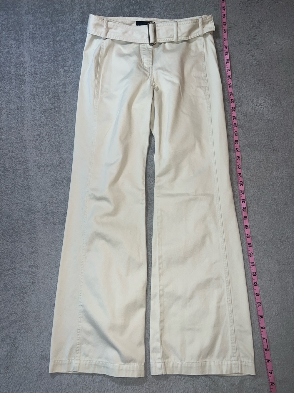 The Limited Cream Wide-Leg Jeans with Belt